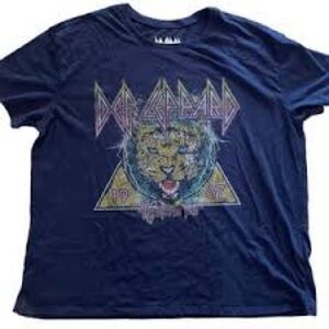 Def Leppard Graphic T-Shirt M BLUE nor BLACK